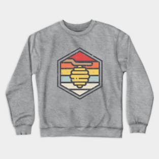 Retro Badge Beehive Light Crewneck Sweatshirt